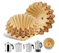 150PCS Coffee Filters Compatible with COLETTI Bozeman Coffee Percolator, Unbleached Perforated Filters for Farberware 8cup/12cup