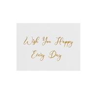 150PCS DIY Simple Design Wedding Party White Greeting Card Handwriting Message Cards Thank You Gold Stamping For Birthday(Color 2)