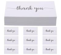 150pcs Elegant Flower Thank You Greeting Cards