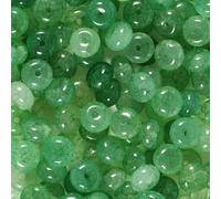150Pcs Glass Beads 5x8mm Flat Round Crack Abacus Spacer Bead for DIY Jewelry Accessories Bracelet Necklaces Key Chain Earrings Mobile Phone Chain Vase Fillers (Green)
