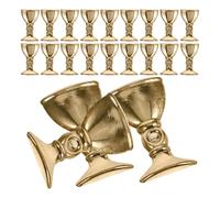 150pcs Golden Chalice Dollhouse Cup Decor ation Plastic Vintage | Miniature Prop for Doll House Scenes, Realistic Look, Golden Finish, Suitable for Party and Display Use