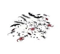 150Pcs Halloween Assorted Fake Bugs Prank Insects Bats for Party Decorations Realistic Spooky for Halloween Party Favors and Fun Trick Accessories