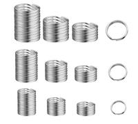 150PCS Key Rings Hoop,Stainless Steel Split Large Keyring,20MM,25MM,30MM,for Home Keys Organization and Craft Making
