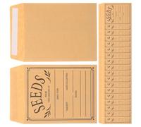 150pcs Kraft Paper Seed Envelopes 4x3.2 Inch Coin Bags