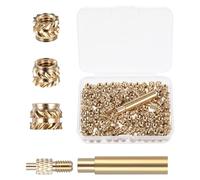 150PCS M3 Threaded Inserts, M3 Heat Set Inserts, Brass Threaded Insert, Brass Insert Nut with Soldering Iron Tip, Metric Knurled Nuts for Plastic and 3D Printing Components