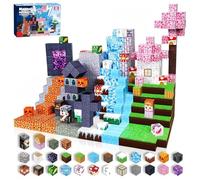 150PCS Magnetic Click Building Blocks for Kid, Mini Mine Cube Construction Toys Set, Aeroplane Travel Activities Toy Birthday for Boys Girls Age 3 4 5 6 7 8 9 10