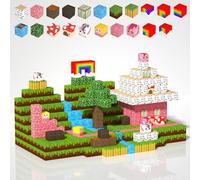 150PCS Mine Magnetic Blocks - Build My World Magnetic Tiles Building Blocks Stacking Magnet Cubes, STEM Construction Sensory Toys for Boys Girls Age 3 4 5 6 7 8 9 10 Year Old Christmas Birthday Gifts