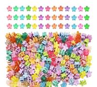 150pcs Mini Flower Claw Clips, ZODKSNO Colorful Mini Hair Clips Plastic Hair Claws for Women Girls Toddlers