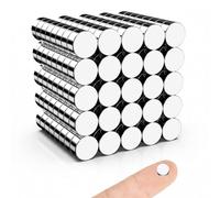 150Pcs Mini Magnets, 6x3mm Magnet Round, Strong Magnets for Crafts, Fridge Magnet, White Board, Office, School, Kitchen, 3D Printing and DIY Tools