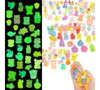 150pcs Mini Resin Animals, 27 Styles Tiny Mixed Luminous Animal, Glow Resin Biomass, Mini Plastics Doll, Luminous Small Animal for Garden Micro Miniature Landscape Aquarium Doll House Decoration