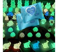 150Pcs Mini Resin Animals Mixed Blind Bags,Glow in the Dark Random Miniature Animal Figures,Animals Mystery Bags With Christmas theme,for DIY Crafts, Fairy Garden Micro Landscape, Party Favors