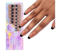 150pcs Nail Press Gel Wrong Tips 3 in 1 Ready-made French Nail Extension 14 Sizes Fake Gel Tips Square Almond