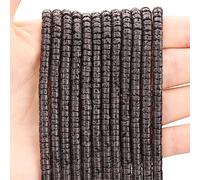 150PCs Natural Lava Stone Spacer Beads, Loose Semi Precious Flat Round Gemstone Heishi Disc Stone Beads for Beading Jewelry Making 4mm*2mm 38cm