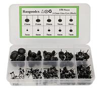 150Pcs Needle Felting Eyes mini Glass Black Eyes Kits for Toy Teddy Puppets Dolls Wool Felting Crafts