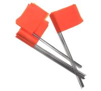150pcs Orange Landscaping Utility Flags with Steel Wire PVC Stakes | Waterproof, Double Sided Print, Ergonomic Grooves, Portable 38.00x13.00x0.30cm Size