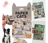 150Pcs Paper Cats Origami Kit- DIY Origami Cats Kit to Fold Your Own Cat Paper Figures,Cute Kitten Origamis Papercraft,Fun Craft Activity for Adults Kids,Desk Decoration & Cat Lovers Gift (All-3 Pack)