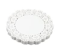 150PCS Paper Doilies, 6.5 Inch White Lace Round Paper Doilies Disposable Greaseproof Doilies Cake Packaging Pads Tableware Paper Mats for Buffet Cake Fried Food Party Wedding Table Plates Decoration
