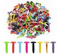 150pcs Paper Fasteners, Split Pins Mini Brad Round Fastener Small Paper Clips for Paper Crafts Round Fasteners Scrapbooks Brass Fasteners for Kids Crafting Cards Photo Walls (Color Mixing)