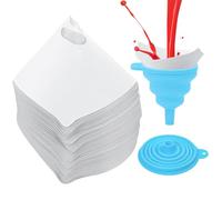 150PCS Paper Paint Filter, Disposable Paint Strainers, 190 Micron Nylon Mesh Filter Paper with Silicone Funnel, Anti-Clogging for for Smooth Paint Flow, for Automotive Spray, Art Painting, Arts Craft