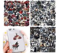 150Pcs Planner Stickers, Black Stickers for Journal, Waterproof Magic Sticker, Vintage Mystic Sticker for Laptop, Suitcase, Scrapbook or Phone Case Decoration