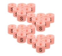 150pcs Plastic Clothes Hanger Markers Round Size Clips Pink | Easy Attach Clips with Bold Printed Letters, Smooth Surface Design, for Stores and Fitting Rooms