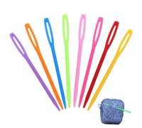 150PCS Plastic Sewing Needles, 2.7in Plastic Hand Sewing Needles, Large Eye Sewing Needles,Multicolor Big Eye Sewing Needles,Learning Needles Yarn Needle Embroidery Needle for DIY Handmade Crafts