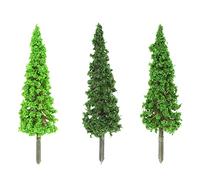 150PCS Plastic Trees for DIY Crafts, 3 Styles Green Miniature Tree Landscape for Building Models Scenery Decor