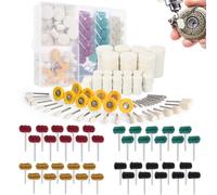 150PCS Polishing Kit for Dremel, Polishing Wheel Buffing Wheels for Rotary Tool Accessories,Metal Polishing Kit,Wool Felt Polishings Wheel Sanding Bits for Resin,Bicycle,Jewelry,Metal