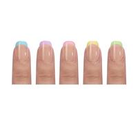 150Pcs Press On Nail Gels Fakes Nails Tips 3 In 1 Pre Coloreds French Nails Fakes Nails 14 Sizes For Nail Extensions X Coat Tips 3 In 1 Gels System Kit 3 In 1 French Nail X Coat Tips