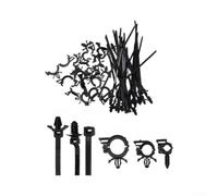 150PCS Push Mount Cable Tie Buckle Kit Nylon Black(45pcs) | Secure wire routing, push-in installation, fits 0.33in holes, for durable nylon, engine bay use