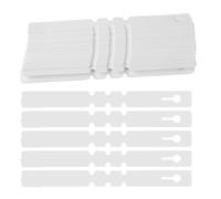 150pcs PVC Hanging Plant Label Wrap Around Tags Outdoor Use White | Waterproof Coating Open Close Clasp, Single-handed Installation, Secure Attachment for Ornamental Plants