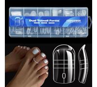 150pcs Quick Extension Molds Featuring Measurement Scale Gel Toenails Salon Home Toe Nails Forms