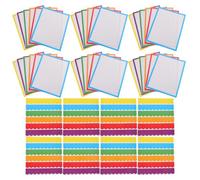 150pcs Rainbow Scalloped Bulletin Board Border Paper