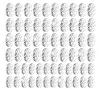 150pcs Rhinestone Spacer Beads, 10mm 12mm Sparkle Crystal Diamond Beads Glitter Bling Silver Rondelle Flat Round Beads Charms for DIY Pen Bracelet Anklet Necklace Jewelry Making Craft Supplies