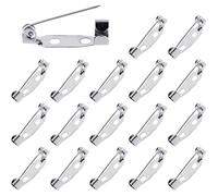 150PCS Safety Pins,Secure back clasp,Silver Brooch Pin, Brooch Pins Clasp Silver Safety pins for Badges Corsages Boutineer Name Tags Jewelry Making DIY Crafts(2cm)