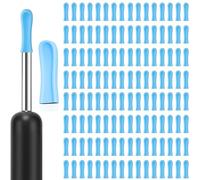 150Pcs Silicone Ear Spoon Tips, Reusable Ear Cleaner Otoscope Replacement Accessory Set, Ear Camera Replacement Tips, Ear Pick Replacement, Pick Ear Wax Removal Tips Kit for Ear Camera(12mm)