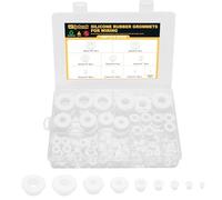 150PCS Silicone Rubber Grommets Kit, 9 Size White Round Hole Rubber Wire Grommets for Wiring Automotive Rubber Cable Bushing Firewall Hole Plug, Drain Holes in Hydroponic and Irrigation Systems