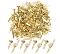 150Pcs Split Pins, 8x19mm Round Head Mini Brass Brads Paper Fasteners, Multi-Purpose Butterfly Pin Metal Split Pins Craft for DIY Crafts, Scrapbooks, Cards & Photo Walls