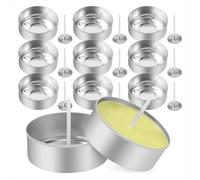 150Pcs Tea Lights Cups, with 150Pcs Candle Wicks for Candle Lovers