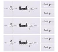 150pcs Thank You Cards with Blank Back Side for Envelopes and Bags | Paper and Coated Paper, Quick Personalization, Bulk Pack for Salon Professionals and Bakery Owners