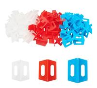 150Pcs Tile Leveling System Reusable 3 Side Spacer Cross Shape T Shape Ceramic Floor Wall Tools Cross Ceramic Tile Gap（ White-1mm Red-2mm Blue-3mm）