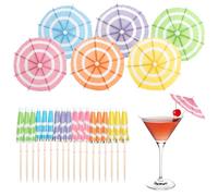 150Pcs Umbrellas Cocktail Picks for Drinks Tropical Paper Drink Umbrellas Cocktail Picks