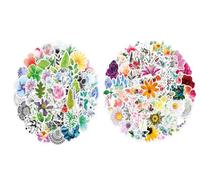 150PCS Unique Floral Stickers, Scrapbook Stickers with Vibrant Leaves and Flowers for DIY Crafts, Scrapbooking, Journaling, Planner and Home Decor