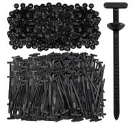 150Pcs Universal Cable Tie Buckle, Zipper Clips Heavy Duty Plastic Plastic T Zip Ties Self-Locking Holder for Car Daily Repair Quick Fixing Multipurpose