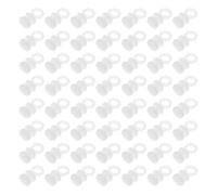 150pcs White Plastic Curtain Track Glider Hooks, Universal round
