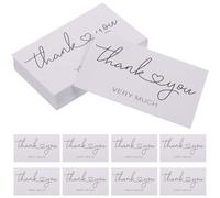 150pcs White Thank You Cards for Small Business Writing Notes Paper
