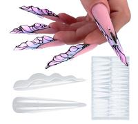 150Pieces Quick Forming Butterfly Nails Templates Molds Eliminating Paper Easy Application Chinese Design