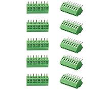 150V 6A 2.54mm/ 0.1inch Pitch 8 Pin PCB Mount Screw Type Terminal Block Connector, Pack of 10