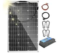 150W/300W Flexible Solar Panel, Monocrystalline Photovoltaic Module with 40A Controller, USB Output Charger for RVs, Boats, Yachts, Caravans, and Garages