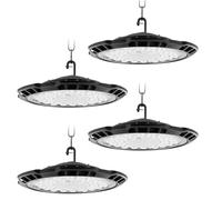 150W 4 Pack UFO LED High Bay Light,15000LM Workshop Lighting,6500K Daylight White Industrial UFO Lamp,IP65 Waterproof LED Garage Industrial Lights,Commercial Bay Lighting for Workshop Garage Factory